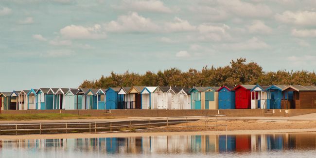 pauline tims | Beach Huts at Brightlingsea Essex, UK
