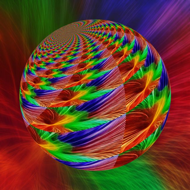 Kaye Menner | Colorful Abstract Globe