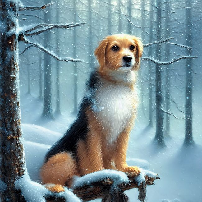 Kaye Menner | Dog in the Snow