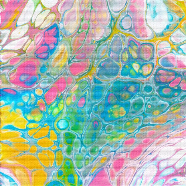 Kaye Menner | Pastel Pattern Paint on Tile Abstract
