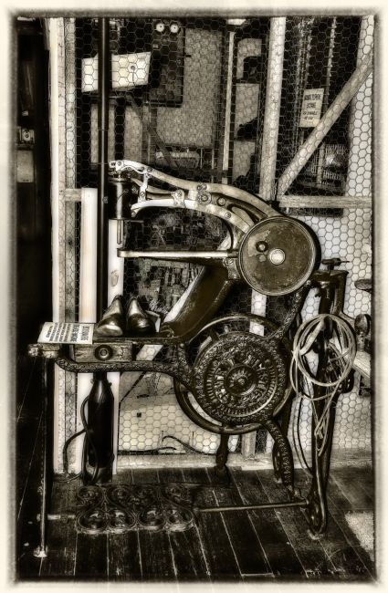 Kaye Menner | Bootmakers Antique Treadle Machine