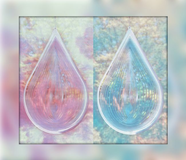 Kaye Menner | Pink and Blue Teardrops