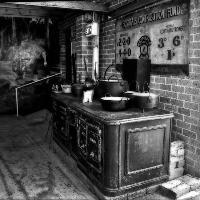 Kaye Menner | Old Iron Oven / Stove Black and White