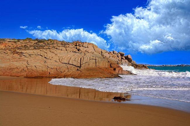 Kaye Menner | Rocks Beach and Clouds