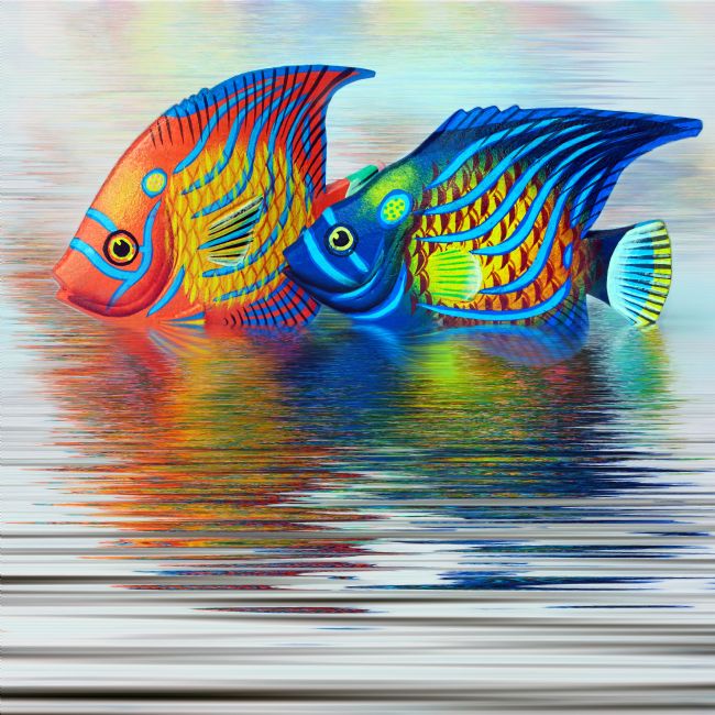 Kaye Menner | Tropical Fish Reflecting