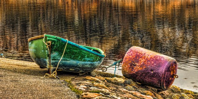 Cyndy Duff | Dinghy At Loch Torridon Scotland
