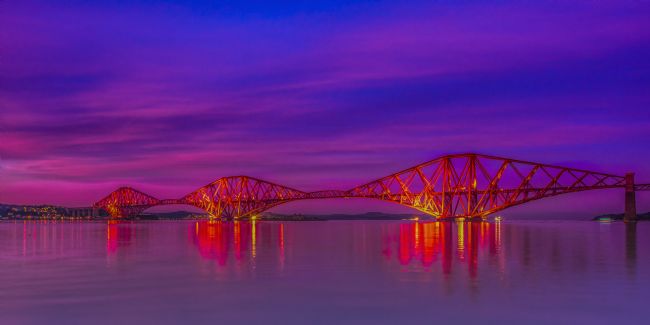 Cyndy Duff | Sunset At Forth Rail Bridge Scotland