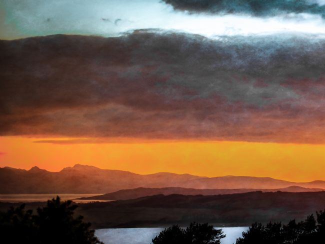 Cyndy Duff | Sunset Over The River Clyde