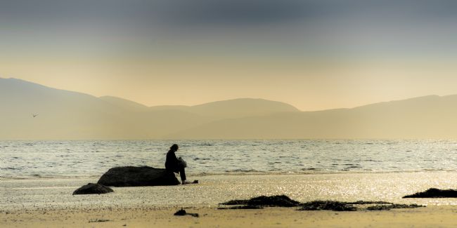 Cyndy Duff | Dusk At Seamill Beach Scotland