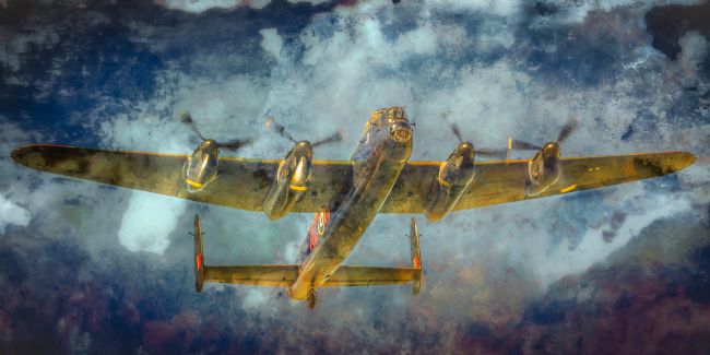 Cyndy Duff | Lancaster Bomber In The Clouds