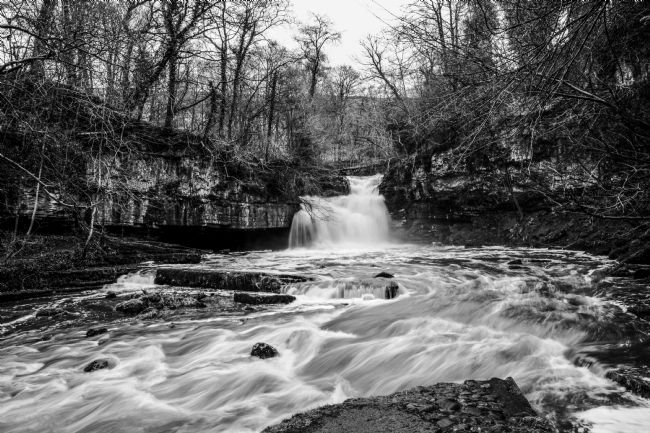 Mike Carroll | Cauldron Force in spate B&W