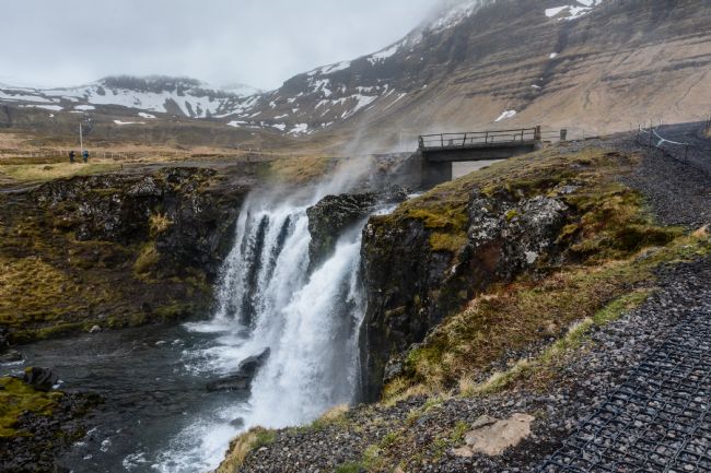 Mike Carroll | Kirkjufellfoss waterfalls in a gale