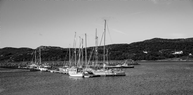 Tom Dolezal | Lochinver harbour boats - mono