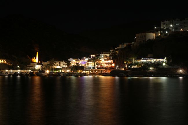 Kris Ohlsson | Agia Galini harbour at night 
