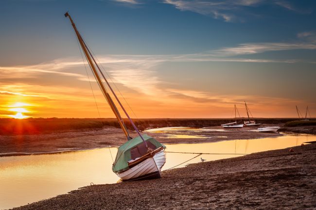 David Powley | Blakeney low tide sunset
