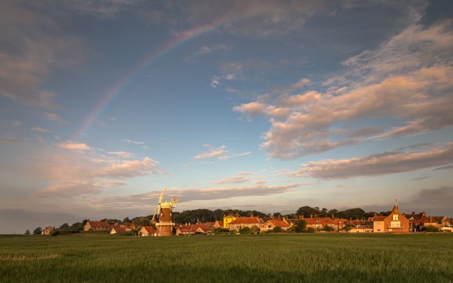 David Powley | Rainbow Over Cley Mill 