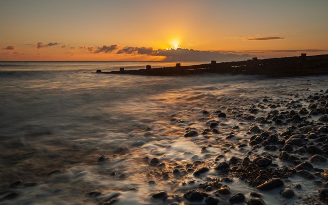 David Powley | Sunrise glow on Cromer Beach