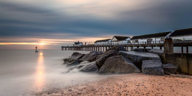 David Powley | Sunrise over Southwold Pier