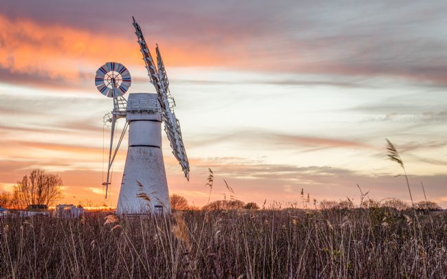 David Powley | Sunset at Thurne Mill Norfolk 