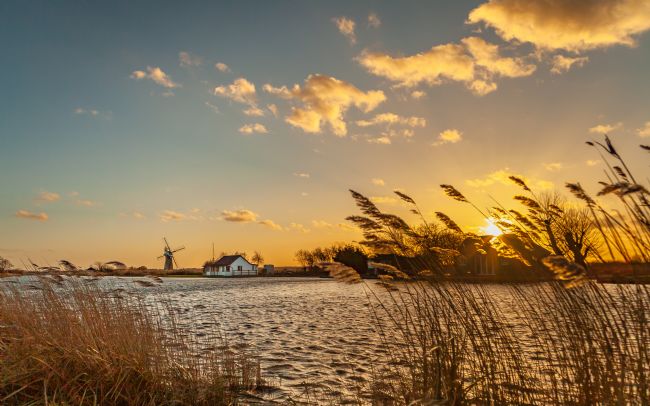 David Powley | St Benets Mill at sunset