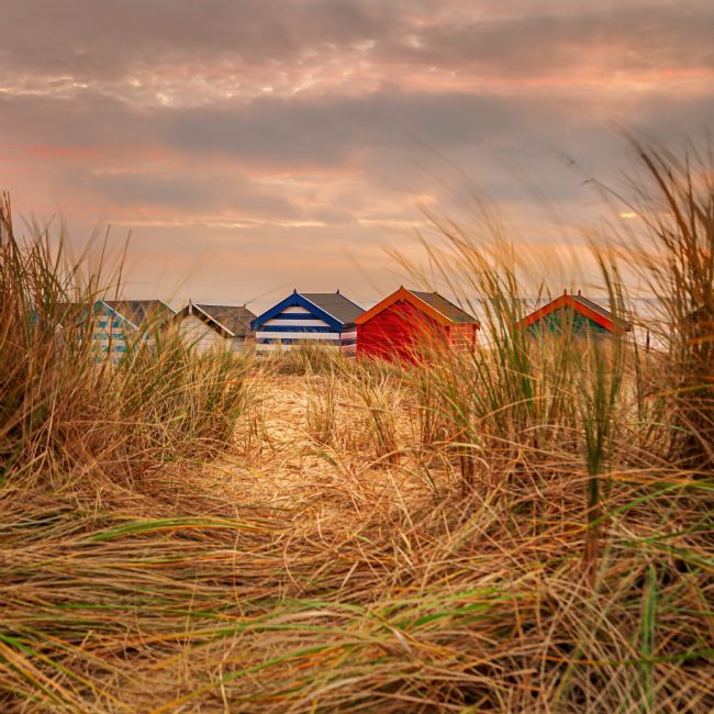 David powley | Southwold Beach huts at dawn