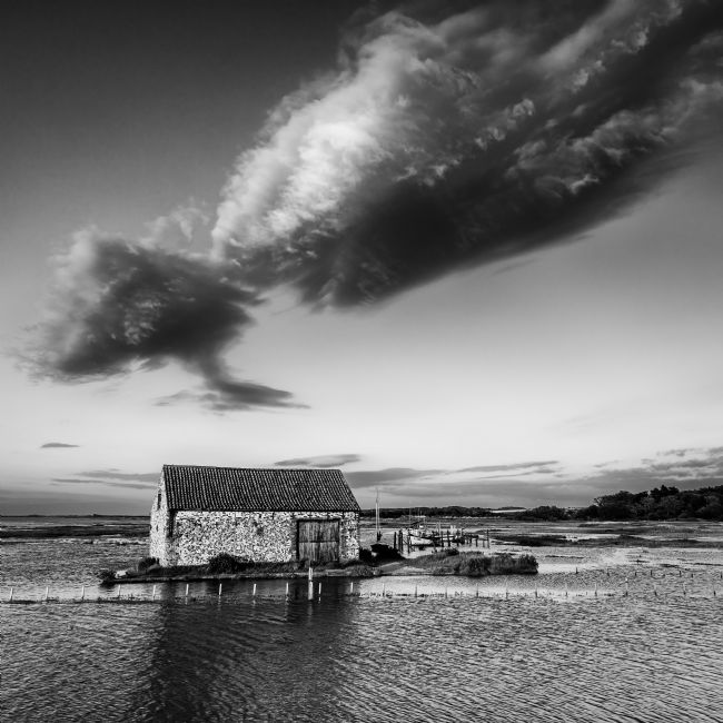 David Powley | Thornham High Tide Monochrome