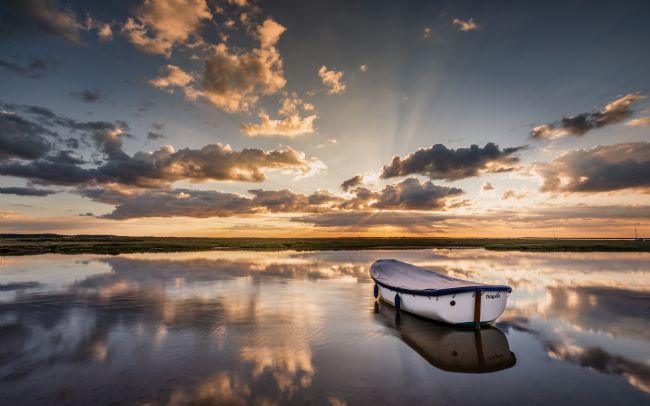 David Powley | Sunset Reflections at Blakeney 