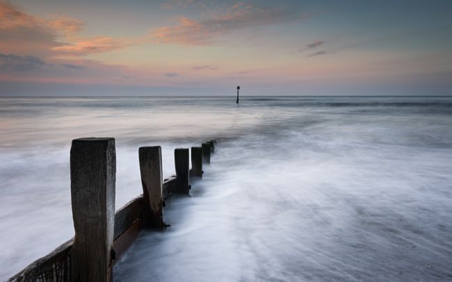 David Powley | Pastel Sky Over Cromer Beach