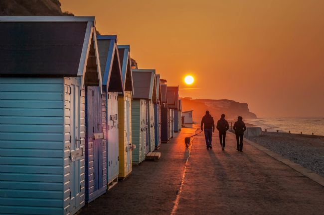 David Powley | Sunset Walk on Cromer Seafront 
