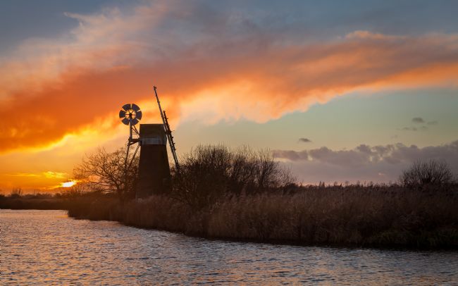 David Powley | Norfolk Windmill Sunset