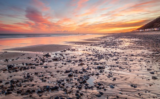David Powley | Sunrise Sky Over Cromer Beach Norfolk