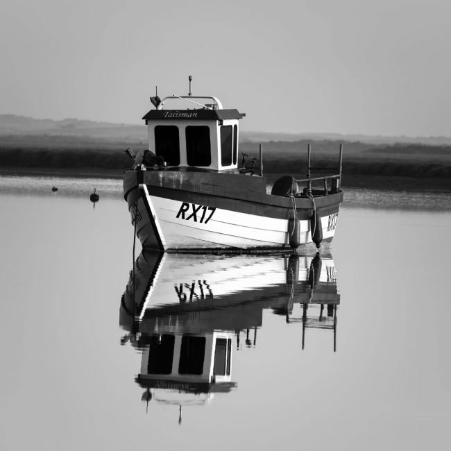 David Powley | Fishing Boat Brancaster Staithe Norfolk Mono