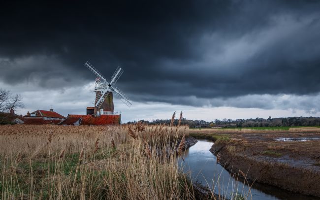 David Powley | Moody Skies Over Cley Mill