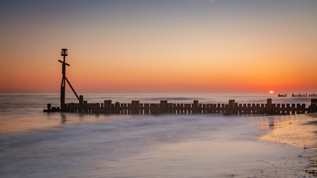 David Powley | Winter Sunrise on Walcott Beach