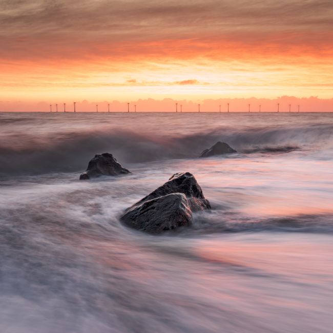 David Powley | Colourful Sunrise on Caister Beach