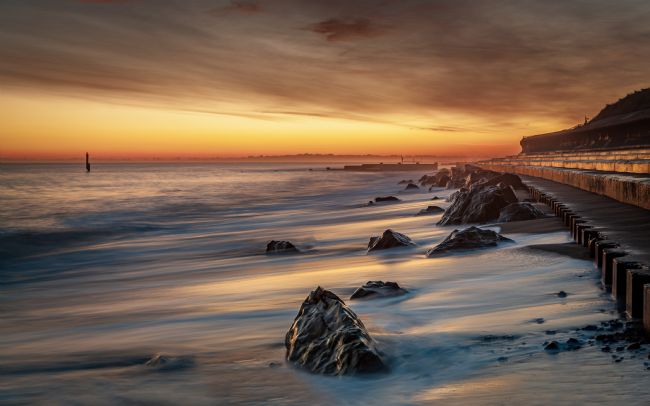 David Powley | Dawn Light on Cart Gap Beach Norfolk
