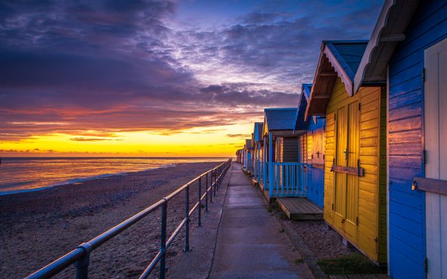 David Powley | Cromer Beach Huts at Dawn