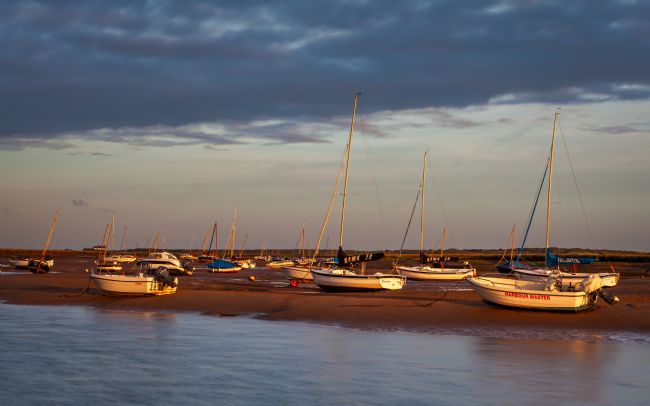 David Powley | Waiting for the tide at Brancaster Staithe