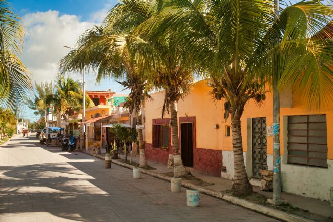 Chris Langley | Main village street, Celestun, Yucatan, Mexico