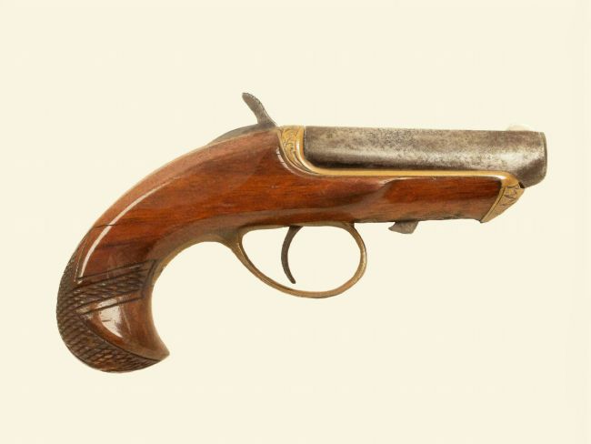 Chris Langley | Williamson Derringer black powder pistol, c1870