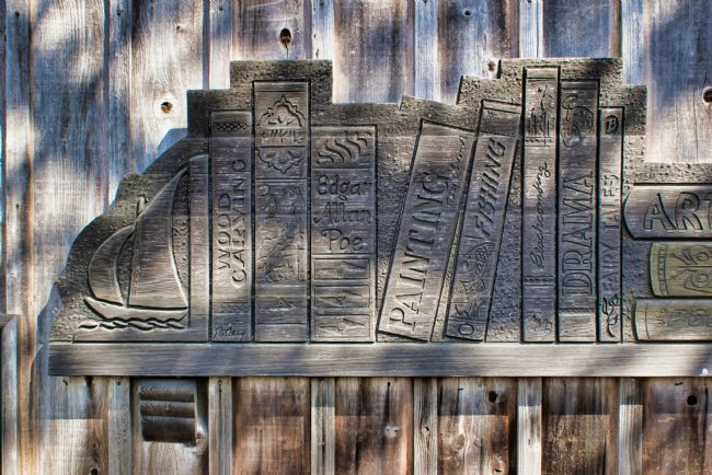Chris Langley | Detail of a Creative Library Sign