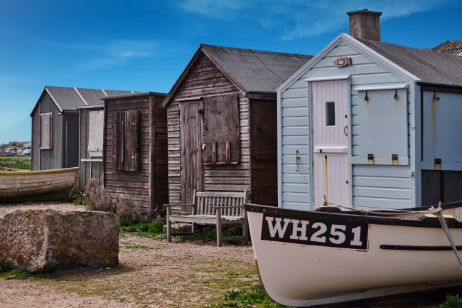Chris Langley | Fishermen's huts at Portland Bill, Dorset