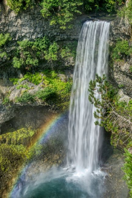 Chris Langley | Brandywine Falls with spray rainbow, near  Whistler, British Columbia