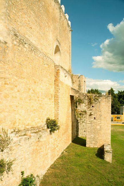 Chris Langley | Reused Mayan stone ramparts, Izamal, Yucatan, Mexico