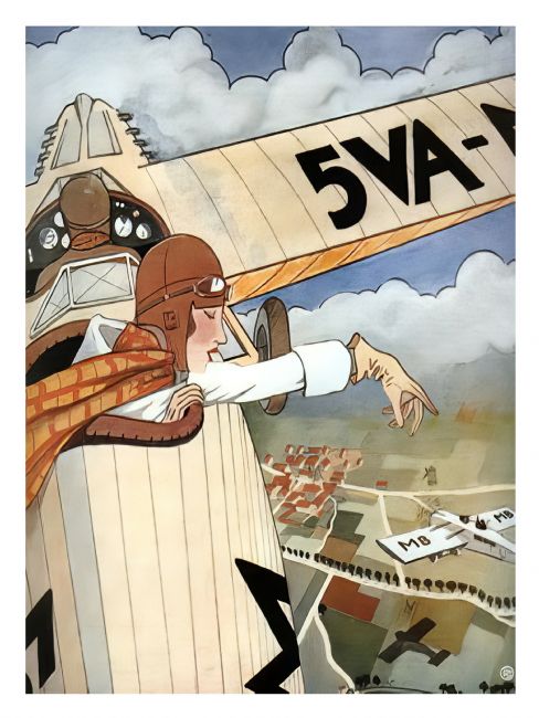 Chris Langley | Art Deco Aviation Poster 5VO