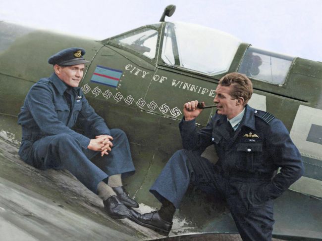 Chris Langley | Two Brave men and Spitfire Mk Vb 501City of Winnipeg Squadron - 1944