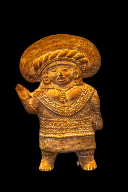 Chris Langley | Mayan statue in ceremonial clothing