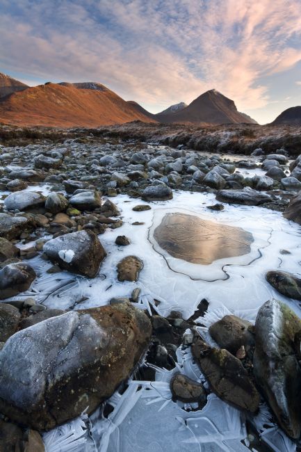 Barbara Jones | Marsco in Winter and the River Sligachan Isle of Skye