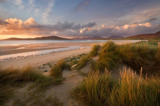 Barbara Jones | Traigh Seilebost Sunset Scene Isle of Harris.