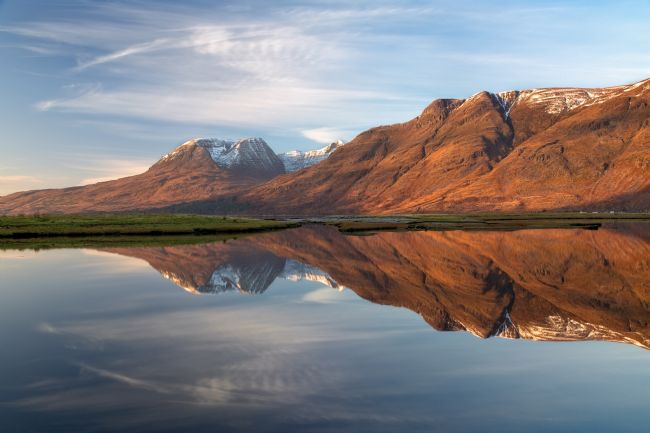 Barbara Jones | Beinn Alligin Reflection from Annat Glen Torridon Scotland.